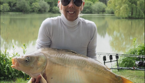 A 28 lb carp from Lillybelle, Sharon Scott, May 2019