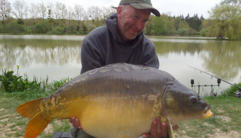 A 38 lb 8 oz carp from Lillybelle, Steve Charters, Apr 2015