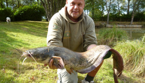 A 30 lb catfish from Lillybelle, Stocking, Oct 2014