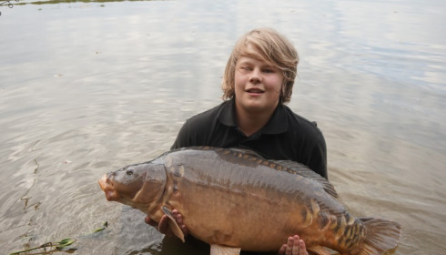 A 38 lb 8 oz carp from Lillypool, Callum Gordon, Aug 2015