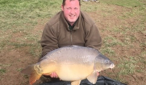 A 35 lb carp from Lillypool, Poop, Mar 2018