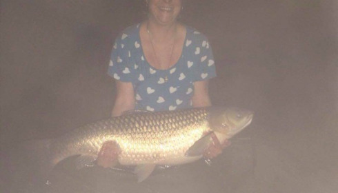 A 32 lb grass carp from Lillypool, Jo'anna Baldwin, Aug 2016