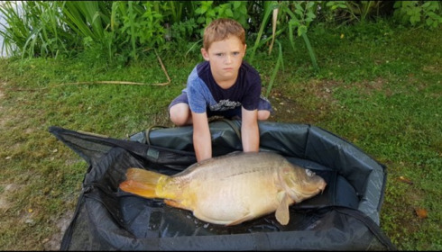 A 32 lb 2 oz carp from Lillypool, Caden Jones, Jul 2018