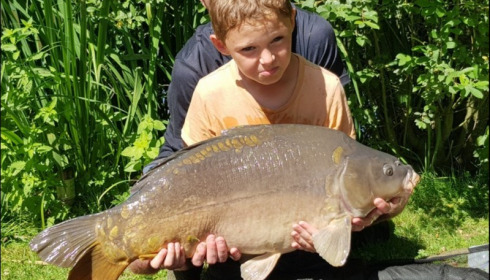 A 27 lb 3 oz carp from Lillypool, Caden Jones, Jul 2018