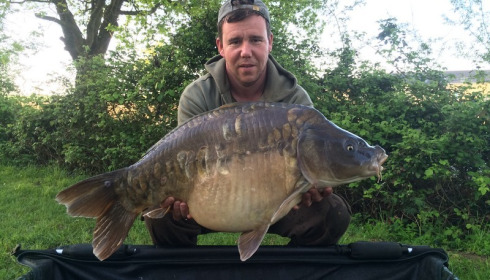 A 34 lb carp from Lillypool, Will, May 2016