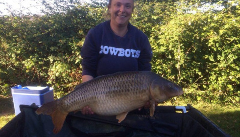 A 28 lb 8 oz carp from Lillypool, Jo'anna Baldwin, Aug 2016
