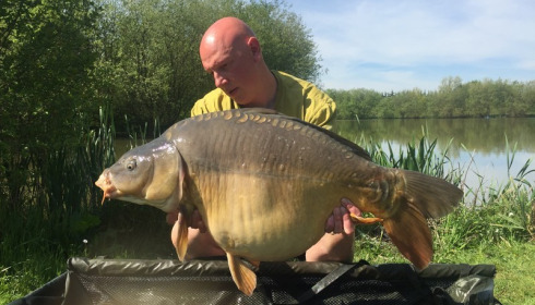 A 34 lb 4 oz carp from Lillypool, Liam, May 2016
