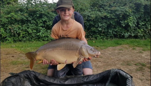 A 33 lb 15 oz carp from Lillypool, Caden Jones, Jul 2018