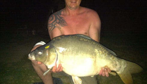 A 24 lb 8 oz carp from Lillypool, Keith, Aug 2012