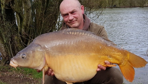 A 36 lb 8 oz carp from Lillypool, Shaun Docksey, Mar 2018