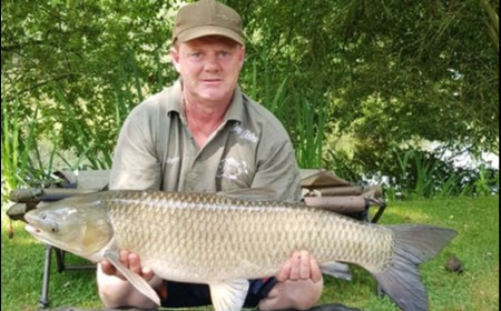A 21 lb grass carp from Lillypool, Glynn Jones, Jul 2018