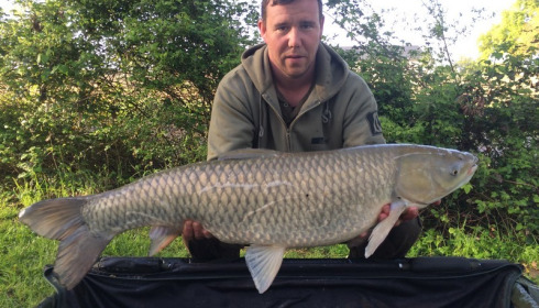 A 25 lb grass carp from Lillypool, Will, May 2016