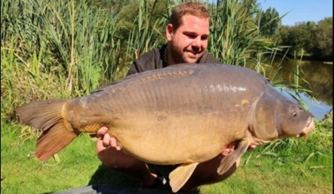 A 42 lb 7 oz carp from Lillypool, Sam Douglas, Aug 2019
