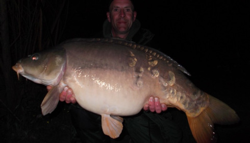 A 34 lb 11 oz carp from Lillypool, Mark, Mar 2012