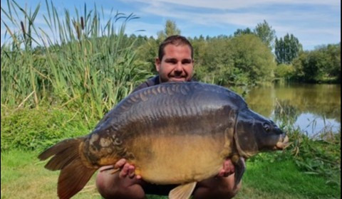 A 45 lb 2 oz carp from Lillypool, Sam Douglas, Aug 2019