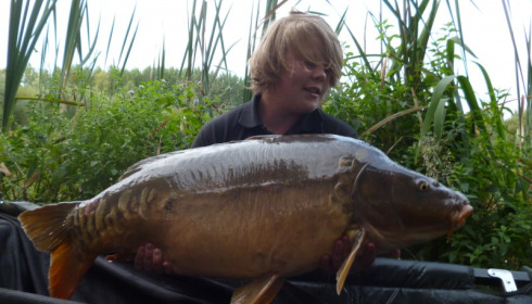 A 38 lb 8 oz carp from Lillypool, Callum Gordon, Aug 2015