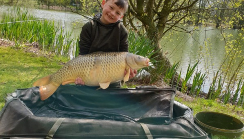 A 28 lb 6 oz carp from Lillypool, Ethan Johnson, Apr 2019