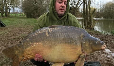 A 34 lb 12 oz carp from Lillypool, Poop, Mar 2018