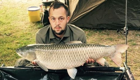 A 32 lb grass carp from Lillypool, Jason Polley, Jul 2017