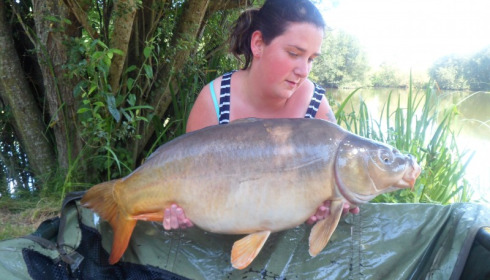 A 24 lb 4 oz carp from Lillypool, Emma Morgan, Jul 2015