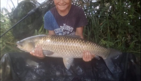 A 21 lb 4 oz grass carp from Lillypool, Caden Jones, Jul 2019