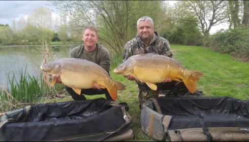 A 42 lb carp from Lillypool, Andy & Craig, Double 40's, Apr 2019