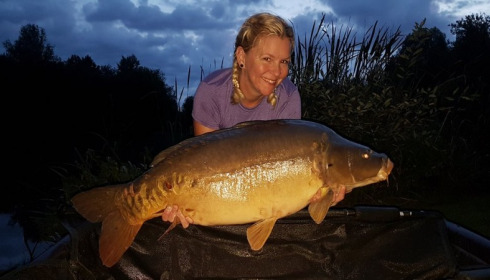 A 41 lb 8 oz carp from Lillypool, Abi Bainbridge (pb), Aug 2017