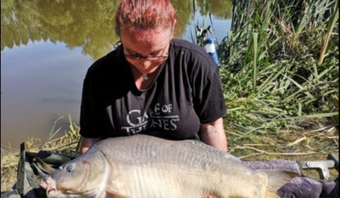 A 32 lb carp from Lillypool, Angela Lee, Aug 2019