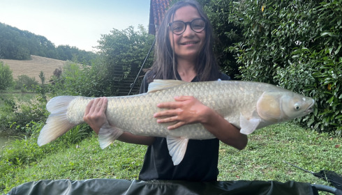 A 25 lb fish from Mas Bas Lotus Lake, Grass carp 25lb, Jul 2023