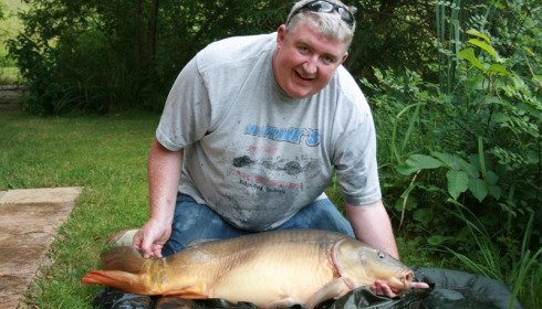 A 37 lb carp from Mas Bas Lotus Lake, Adrian Brown, Jul 2012