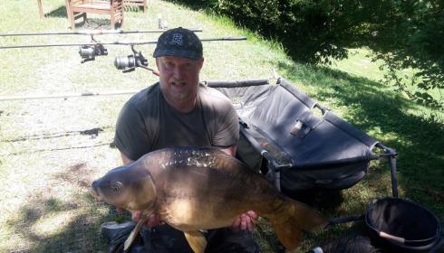 A 28 lb 12 oz carp from Mas Bas Lotus Lake, David Haywood, Jul 2017