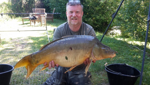 A 31 lb 9 oz carp from Mas Bas Lotus Lake, David Haywood, Jul 2017