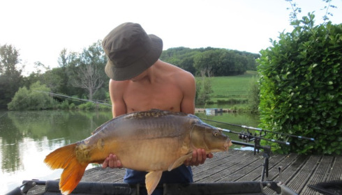 A 26 lb 4 oz carp from Mas Bas Lotus Lake, Jul 2017