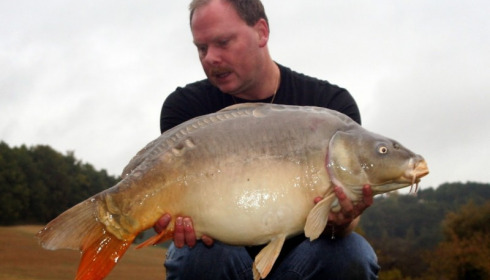 A 34 lb 13 oz carp from Mas Bas Main Lake, Sander Beijderwellen , Oct 2014