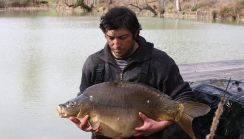 A carp from Mas Bas Main Lake, 2010 stocking, Feb 2010