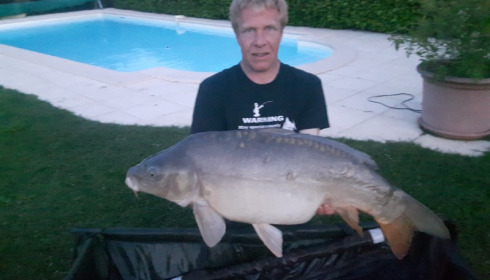 A 33 lb 6 oz carp from Mas Bas Main Lake, Daniel kent, May 2017