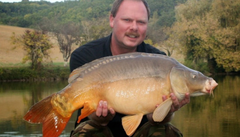 A 29 lb 5 oz carp from Mas Bas Main Lake, Sander Beijderwellen , Oct 2014