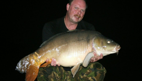 A 41 lb 4 oz carp from Mas Bas Main Lake, Sander Beijderwellen, Oct 2014