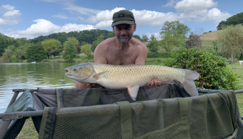A 20 lb fish from Mas Bas Main Lake, Biggest Grass caught - July 2021, Jul 2021