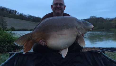 A 48 lb 2 oz carp from Mas Bas Main Lake, Stephen Clark, Apr 2018