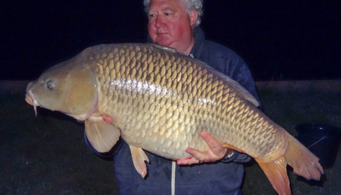A 39 lb 8 oz carp from Mas Bas Main Lake, Francis Reid, May 2015