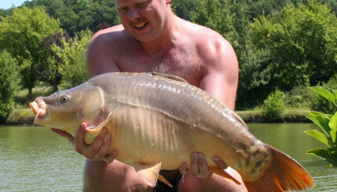 A 29 lb 2 oz carp from Mas Bas Main Lake, Sander Beijderwellen, Aug 2016