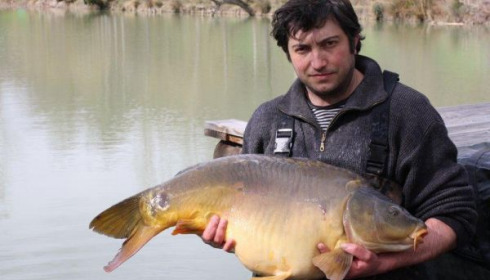 A carp from Mas Bas Main Lake, 2010 stocking, Feb 2010