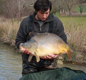 A carp from Mas Bas Main Lake, 2010 stocking, Feb 2010