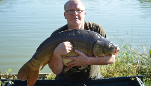 A carp from Mas Bas Main Lake, The Nash Party, Jul 2014