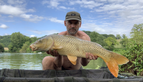 A 20 lb fish from Mas Bas Main Lake, Biggest Common caught - July 2021, Jul 2021