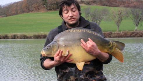 A carp from Mas Bas Main Lake, 2010 stocking, Feb 2010