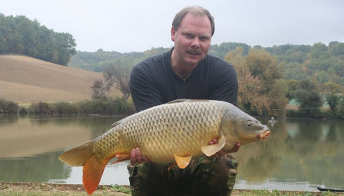 A 26 lb 8 oz carp from Mas Bas Main Lake, Sander Beijderwellen, Oct 2011