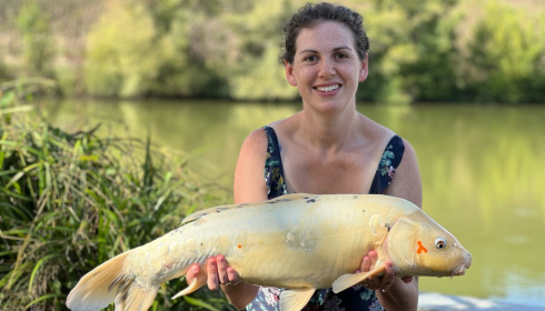 A fish from Mas Bas Main Lake, 12lb 14oz White Koi, Sep 2022