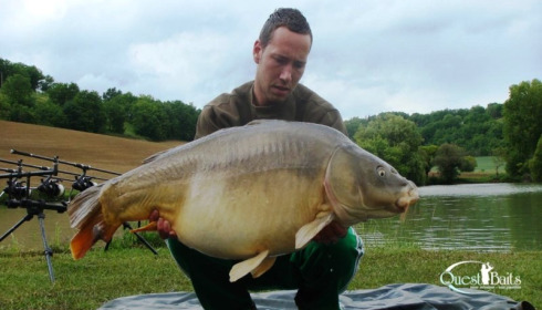 A 47 lb 3 oz carp from Mas Bas Main Lake, Mario Pieters, May 2013